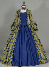 Blue Jacquard Renaissance Gown